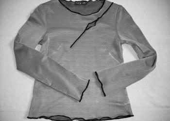 Szara Srebrzysta Bluzka Bluzeczka 36