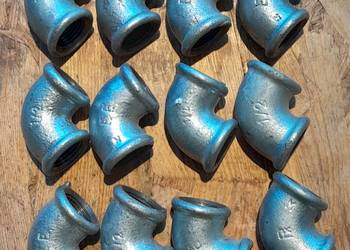 Kolanko stal ocynk 1/2 cala nowe zestaw 12 sztuk