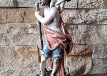 Rzeżba z drewna, polichromia, Św.Krzysztof, Patron Kierowców