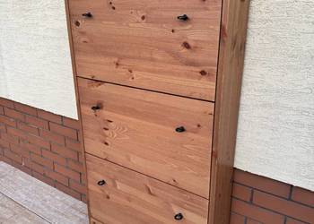 Szafka na buty wąska cienka Ikea Leksvik Hemnes drewniana komoda przedpokój