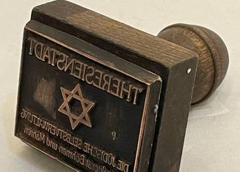 Niemiecki stempel Theresienstadt II wojna światowa