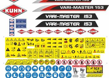 Naklejki kuhn  vari master 153 i inne modele