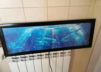 Wiszący świecący obraz z delfinami