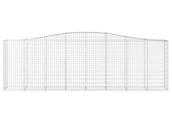 Kosze gabionowe 7 szt 400x50x120/140 cm galwanizowane żelazo WM-3145974