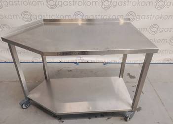 STÓŁ JEZDNY Z PÓŁKĄ (BOK ŚCIĘTY) 124X70X90