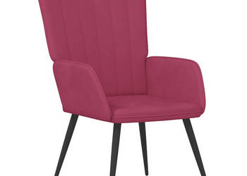 Fotel winna czerwień obity aksamitem WM-327682