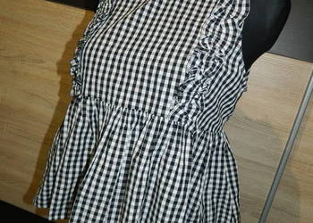 ZARA bluzka top w kratę roz M