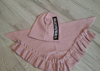 Czapka Wiosenna dla Dziewczynki Ślicznotka + chusta