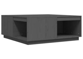 Stolik kawowy szary 100x101x405 cm lite drewno sosnowe WM-814521