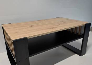 Stolik kawowy Drewstyl prostokątny 92 x 53,5 x 45cm czarny, dąb artisan