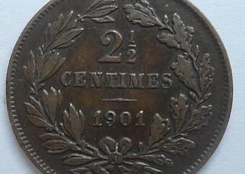 LUKSEMBURG-2 1/2 CENTIMES-1901 r (BARTH)-RZADKA