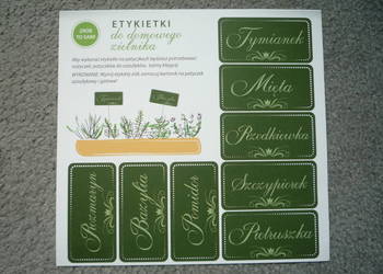 Etykiety do zielnika domowego