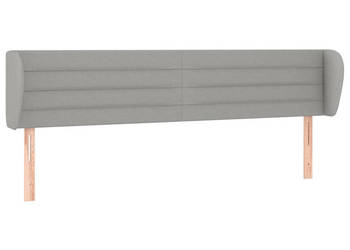 Zagłówek uszak jasnoszary 203x23x78/88 cm tkanina WM-3117306