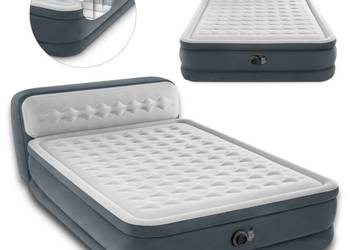 Materac Dmuchany Dwuosobowy z zagłówkiem Łóżko z Pompką 230V INTEX 64448ND