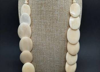 Naszyjnik kremowe owale