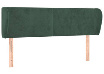 Zagłówek uszak ciemnozielony 147x23x78/88 cm aksamitny WM-3116915
