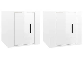 Wiszące szafki telewizyjne 2 szt białe połysk 40x345x40 cm WM-816645