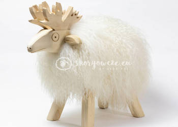 Krzesło, renifer dekoracyjny biały