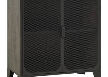 Szafka szara 72x36x82 cm metal i MDF WM-335908