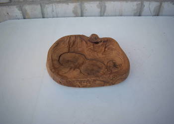 Dębowa misa na owoce z litego drewna