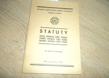 Statuty związków- ochotniczej, terenowej, zakładowej straży pożarnej
