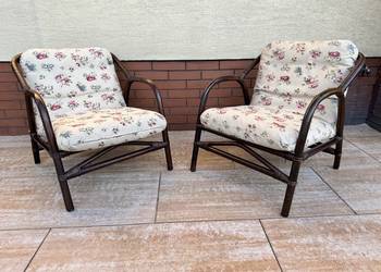 Fotel rattanowy fotelik wiklinowy krzesło na taras