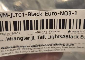 Lampy Black tył jeep