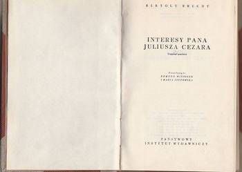 (7309) INTERESY PANA JULIUSZA CEZARA – BERTOLD BRECHT