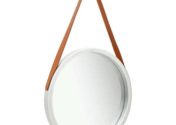 Lustro ścienne na pasku 50 cm srebrne WM-320366