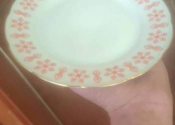 Czechoslowackie talerze porcelanowe Thun z okresu Prl. Rzadki wzor!