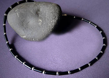 Onyks czarny Naszyjnik męski Rękodzieło