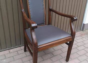 Stary Fotel Krzesło Dębowy Gabinetowy Secesja Antyk Po Renowacji Okazja.