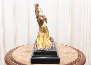 Egipska Tancerka w Stylu Demetre Chiparus Figura Rzeźba z Brązu