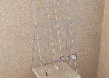 Stojak na okulary na ladę na 20 par srebrny