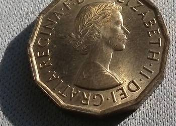WIELKA BRYTANIA-THREE PENCE-1967 r