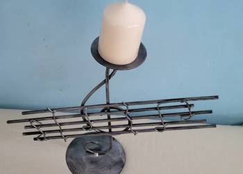 Świecznik metalowy Klucz Wiolinowy