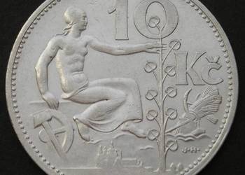 CZECHOSŁOWACJA 10 KORON 1930 - SREBRO