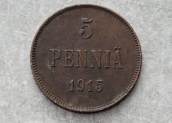418) FINLANDIA - 5 Pennia - 1915 r.