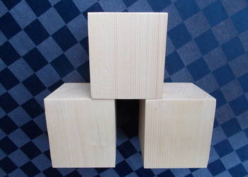 Kostka sześcian klocek sosna 6x6x6 cm różne podstawka cokół