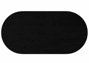 Blat do stołu brązowy 120x60x4 cm lite drewno dębowe owalny WM-4009083