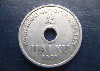 Stare monety 2 xu 1958 Wietnam