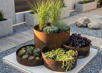 Donice z cortenu, stalowe malowane i gabionowe – producent | Na wymiar |