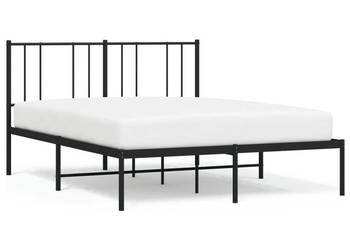 Łóżko Metalowe Czarne Rama Łóżka Ze Stelażem 140x200 cm WM-352481