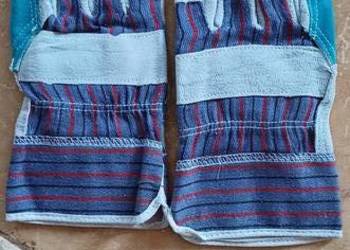 Rękawice robocze skórzane drelichowe r.10 nowe