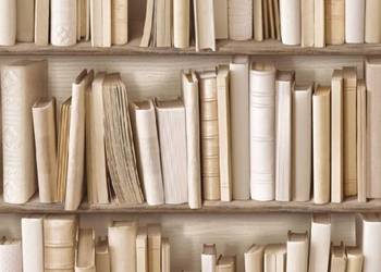Tapeta winylowa stare książki biblioteka regał