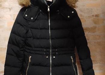 (40/L) ZARA/Kurtka Zimowa z futrzanym kapturem z Madrytu