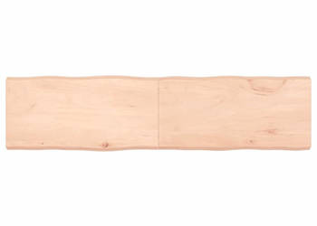 Blat stołu 160x40x(2-6)cm surowy lity dąb naturalną krawędzią WM-363903