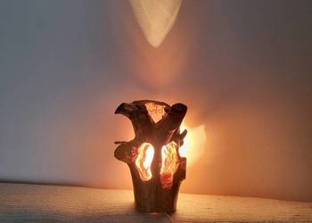 Unikat !!Lampa stojąca drewno handmade