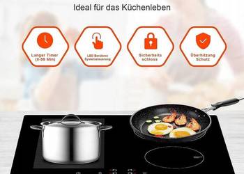 Płyta indukcyjna Kuchenna 60 cm 7000W z 4 strefami Boost,FlexInduction