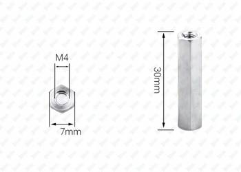 M4X30 ALUMINIOWA NAKRĘTKA ZŁĄCZNA PRZEDŁUŻANA TULEJKA DYSTANSOWA GWINTOWANA